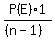 P%28E%29%2A1%2F%28%28n-1%29%29