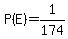 P%28E%29=1%2F174