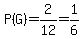 P%28G%29=2%2F12=1%2F6