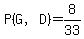 P%28G%2CD%29=8%2F33