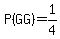 P%28GG%29=1%2F4