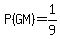 P%28GM%29=1%2F9