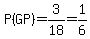 P%28GP%29=3%2F18=1%2F6