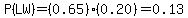 P%28LW%29=%280.65%29%280.20%29=0.13