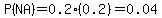 P%28NA%29=0.2%280.2%29=0.04