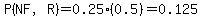 P%28NF%2CR%29=0.25%280.5%29=0.125