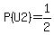 P%28U2%29+=+1%2F2