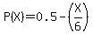 P%28X%29=0.5-%28X%2F6%29