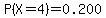 P%28X=4%29=0.200