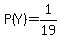 P%28Y%29=1%2F19