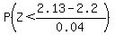 P%28Z+%3C+%282.13+-+2.2%29%2F0.04%29