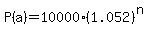 P%28a%29+=+10000%281.052%29%5En
