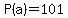 P%28a%29+=+101.00