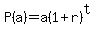 P%28a%29+=+a%281+%2B+r%29%5E%28t%29