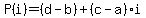 P%28i%29=%28d-b%29%2B%28c-a%29i