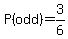 P%28odd%29=3%2F6