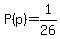 P%28p%29=1%2F26