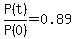 P%28t%29%2FP%280%29+=+0.89