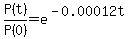 P%28t%29%2FP%280%29+=+e%5E%28-0.00012t%29