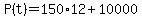 P%28t%29=+150%2A12%2B10000
