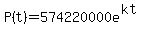 P%28t%29=+574220000e%5E%28kt%29