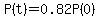 P%28t%29=0.82P%280%29