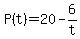 P%28t%29=20-6%2Ft