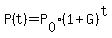 P%28t%29=P%5B0%5D%281%2BG%29%5Et