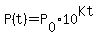 P%28t%29=P%5B0%5D%2A10%5EKt