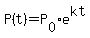 P%28t%29=P%5B0%5D%2Ae%5Ekt
