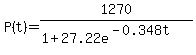 P%28t%29+=+1270%2F%281+%2B+27.22e%5E%28-0.348t%29%29