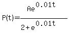 P%28t%29+=+Ae%5E%280.01t%29%2F%282%2Be%5E%280.01t%29%29