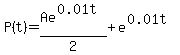 P%28t%29+=+Ae%5E%280.01t%29%2F2%2Be%5E%280.01t%29