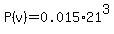 P%28v%29+=+0.015%2A21%5E3