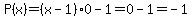 P%28x%29=%28x-1%29%2A0-1=0-1=-1