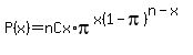 P%28x%29=+nCx%2Api%5Ex%281-pi%29%5E%28n-x%29