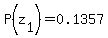 P%28z%5B1%5D%29=0.1357