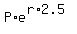 P%2Ae%5E%28r%2A2.5%29