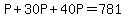 P%2B30P%2B40P=781