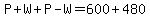 P%2BW%2BP-W=600%2B480