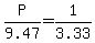 P%2F9.47+=+1%2F3.33