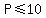 P%3C=10