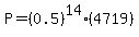 P=%280.5%29%5E14%284719%29