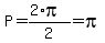 P=%282%2Api%29%2F2=pi