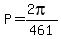 P=%282pi%29%2F461