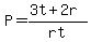 P=%283t%2B2r%29%2Frt