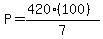 P=%28420%28100%29%29%2F7