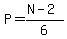 P=%28N-2%29%2F6