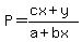 P=%28cx%2By%29%2F%28a%2Bbx%29