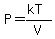P=%28kT%29%2FV